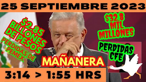 💩🐣👶 AMLITO | Mañanera *Lunes 25 de Septiembre 2023* | El gansito veloz 2:03 a 1:17.