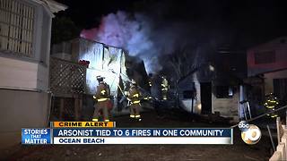 Arsonist tied to 6 fires in Ocean Beach