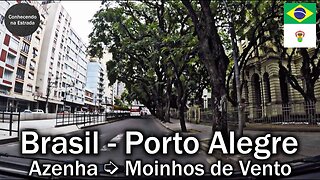 🚗 ☁️ Dirigindo por Porto Alegre, bairros Azenha ➡️ Moinhos de Vento.