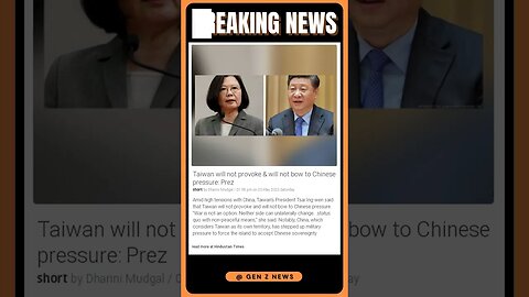 Actual Information | Taiwan's President Rejects War: 'Violent Means Not Permissible'