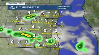 Passing showers this evening, afternoon thunderstorms tomorrow