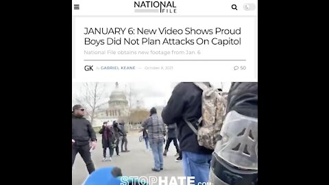 JANUARY 6: New Video Shows Proud Boys Did Nothing Wrong