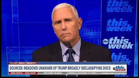 Mike Pence Says He Has No Knowledge Trump Declassified Documents