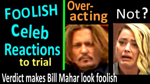 Celebrity reactions to Depp/Amber trial gets them in trouble. Verdict makes Bill Mahar look foolish