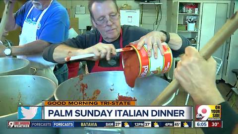 Hundreds of gallons of sauce, thousands of raviolis at Sacred Heart Palm Sunday dinner