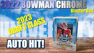 NEW CLASS WHO DIS? | 2022 Bowman Chrome University Blaster Box - We HIT an AUTO! (Football Cards)