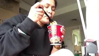 Eating Spicy Noodles