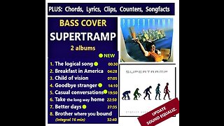 Bass cover Supertramp "BREAKFAST" + "BROTHER" _ Chords, Lyrics, MORE