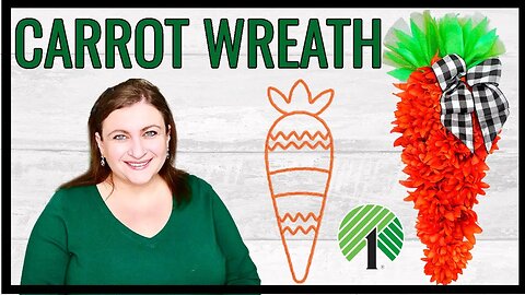 How to Make a Floral Carrot Wreath Tutorial Easter Spring DIY Dollar Tree Flower Carrot Wreath Form