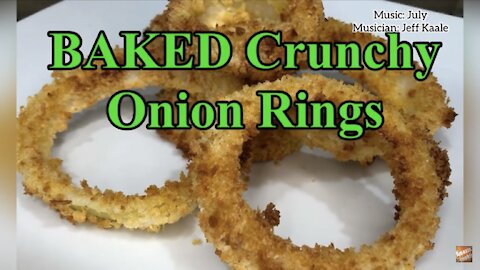 How to Make BAKED Crunchy Onion Rings - Amazin' Cookin'