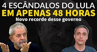 No Brasil mais Recorde - 4 Escândalos do governo ladrão do ex presidiario LULA nas últimas 48 horas.