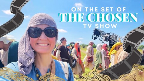 On the set of The Chosen TV show as an extra