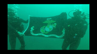 Marine creates underwater tribute for killed servicemen