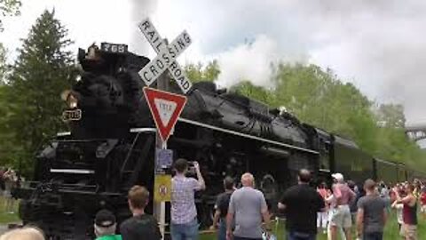 NKP 765 Run-By #2 Steam in the Valley at CVSR in Brecksville Ohio May 21, 2022