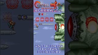 Contra III: The Alien Wars (SNES) Boss Battle - Anti-Contra Sergeant Dodriguez #Shorts