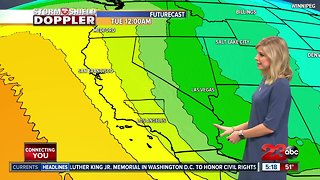 Skies clear with calm winds overnight bringing fog chances to the valley this week