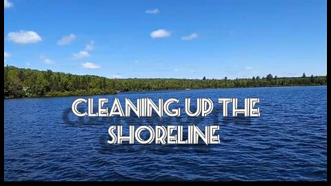 Cleaning Up The Shoreline , Eagle Lake, South River Ontario