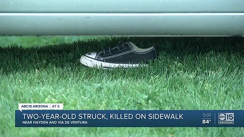 Toddler walking on sidewalk with parents, hit and killed by car in Scottsdale