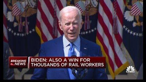 President Biden delivers remarks on the rail labor agreement