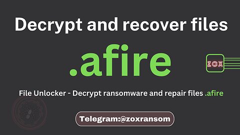 File Unlocker - Decrypt Ransomware and repair files .afire