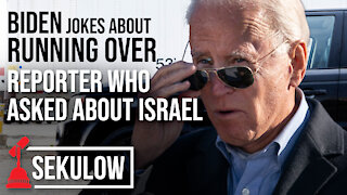 Biden Jokes About Running Over Reporter Who Asked About Israel