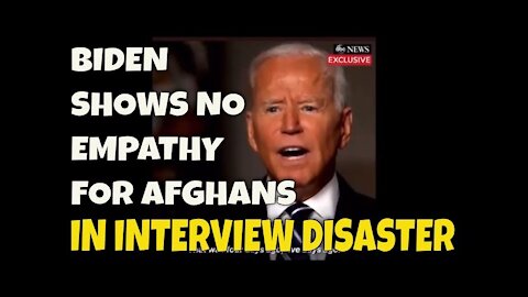 George Stephanopoulos Biden Interview is a Disaster: LIBERAL HYPOCRISY about EMPATHY for Afghanistan