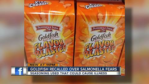 Pepperidge Farm recalls 4 varieties of Goldfish Crackers over Salmonella concerns