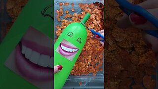 Crunchy slime making with balloons