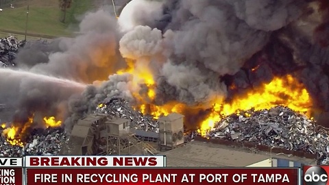 Fire in Recycling Plant at Port of Tampa