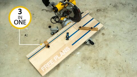 3 in 1 miter saw station (must have WOODWORKING jig) DIY Creators