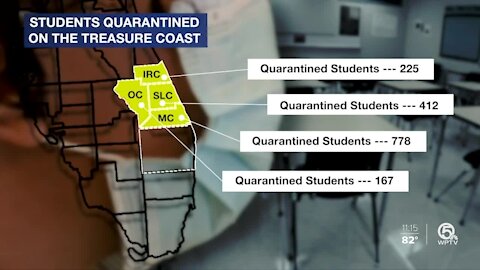 More than 1,500 students quarantined on Treasure Coast
