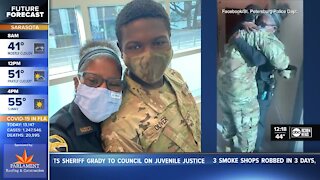 Soldier surprises St. Pete Police sergeant mom with homecoming in time for Christmas