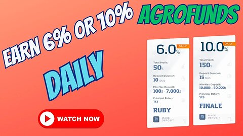Agrofunds Review | Earn Up To 10% Daily ROI | HYIP 🔥