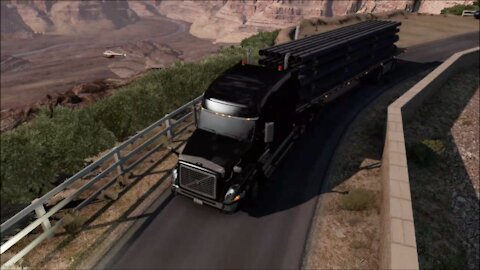 American Truck Simulator Kirim Pipa Besi Konstruksi dari Yuma ke Grand Canyon