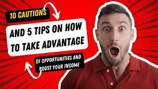 5 Tips ✅ ✫ to Boost Your Income ✫ ✔ and Avoid those ❎ 10 Income-Dimming scenarios