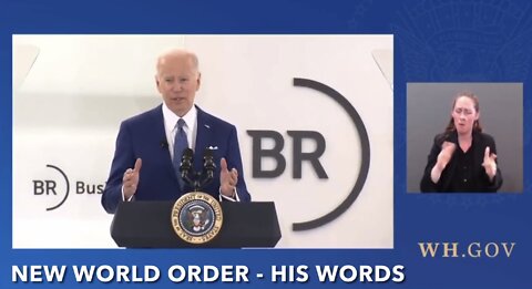 Joe Biden Say’s “NEW WORLD ORDER” is coming! His words.