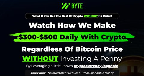 BYTE Watch How We Make $300-$500 Daily With Crypto Regardless Of Bitcoin Price
