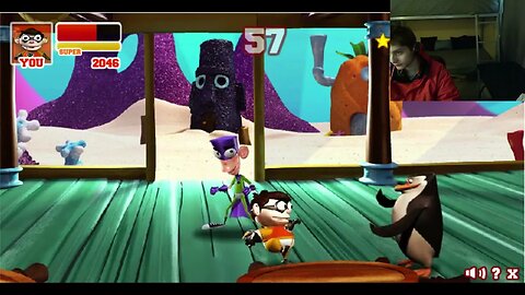 Skipper The Penguin VS Chum Chum The Sidekick In A Nickelodeon Super Brawl 2 Battle With Commentary