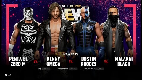 AEW Fight Forever Kenny Omega Road to Elite Part 15 K. Omega v Penta v Rhodes v M. Black in a 4-Way