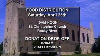 Drive-thru food distribution in Rocky River