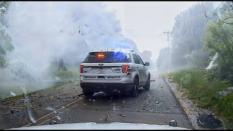 Rookie Cop Shocked as Car Disappears into Cloud of Smoke