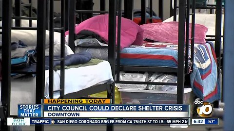 San Diego City Council could declare homeless shelter crisis