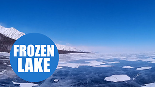 Brit adventurers walking across one of the world's biggest frozen lakes