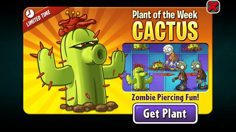 Plants vs Zombies 2 - Penny's Pursuit - Cactus - May 2022