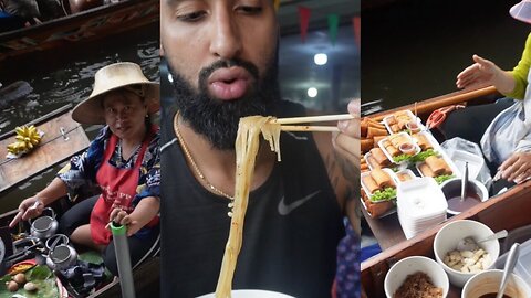 A taste of Bangkok's floating market (Boat noodles 🔥)