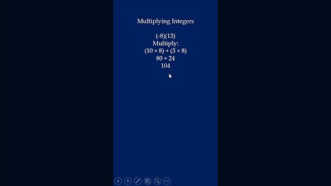 Multiplying Integers (Question #2) #shorts