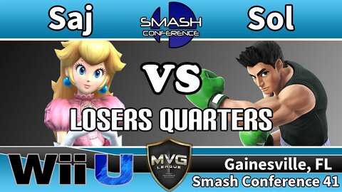 Saj (Peach) vs. MVG|Sol (Little Mac) - SSB4 Losers Quarters - Smash Conference 41