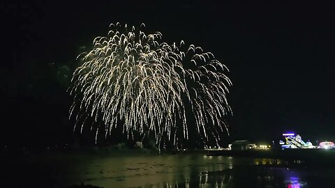 19 August 2023 Clacton On Sea Pier Essex summer fireworks display