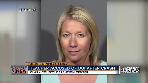 Police: Intoxicated Las Vegas teacher crashed car outside school