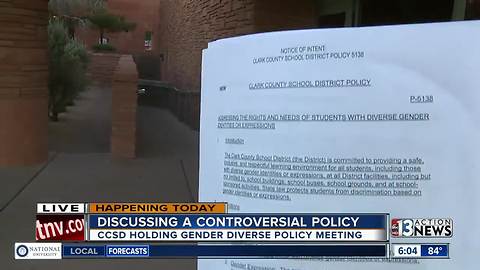 A look at CCSD's draft policy addressing gender diverse students